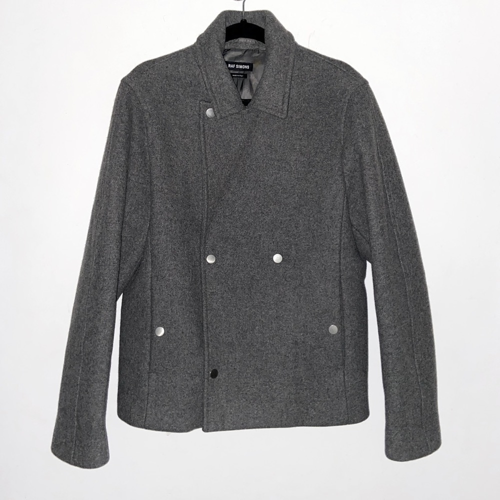 Raf Simons Wool cropped PeaCoat snaps closure 52​​​​​